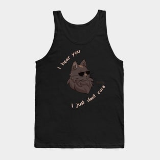 Cat doesn't care Tank Top